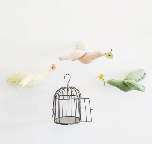 bird mobile yellow