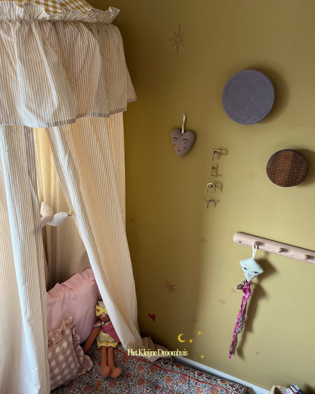 BaboTipi - Hemel Fiori e volant Canopy Mustard