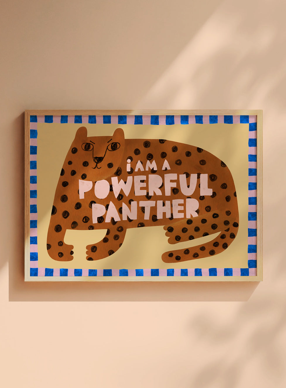 Limited edition print of “Powerful Panther” signed and numbered by Aniek Bartels. ( poster )