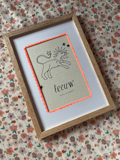 Magische sterrenbeeld Leeuw poster atelier Fabel