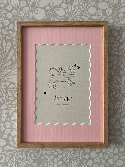 Magische sterrenbeeld Leeuw poster met en zonder lijst atelier Fabel