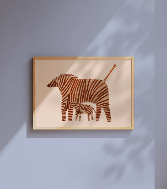 Zebra Family poster Aniek Bartels