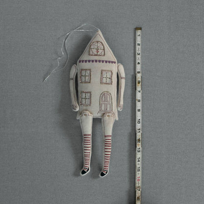 Poppenhuis, Katoenen Wandkleed, Geborduurd