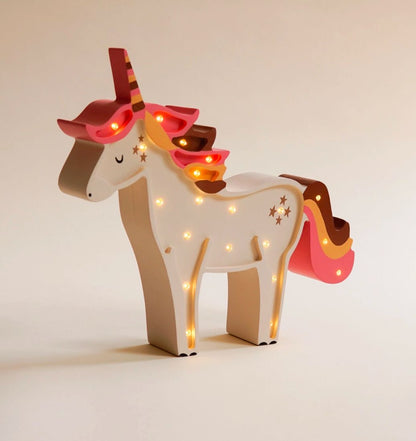 roomGAGA houten eenhoorn lamp wit handgemaakt duurzaam kinderkamer nachtlampje