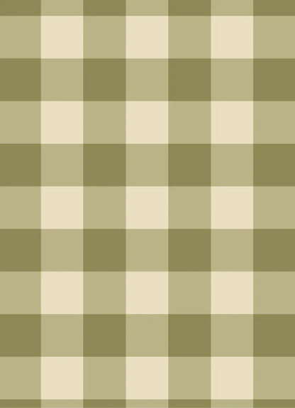 Atelier Chien Gingham ruiten groen vliesbehang blokruit kinderkamer