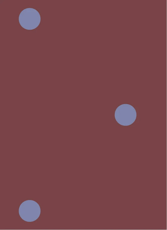 Atelier Chien Polkadot maxi bordeaux blauw vliesbehang grote stippen kinderkamer
