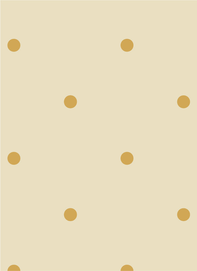 Atelier Chien Polkadot mini okergeel vliesbehang stippenpatroon kinderkamer