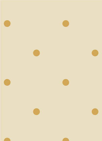Atelier Chien Polkadot mini okergeel vliesbehang stippenpatroon kinderkamer