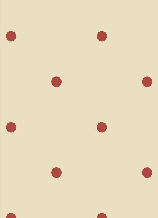 Atelier Chien Polkadot mini wijnrood vliesbehang stippenpatroon kinderkamer