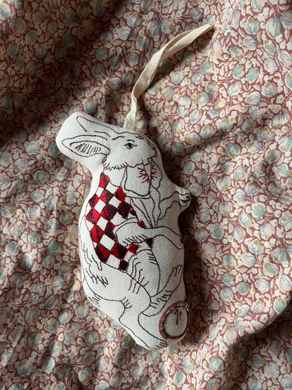 Haas, konijn, katoenen ornament