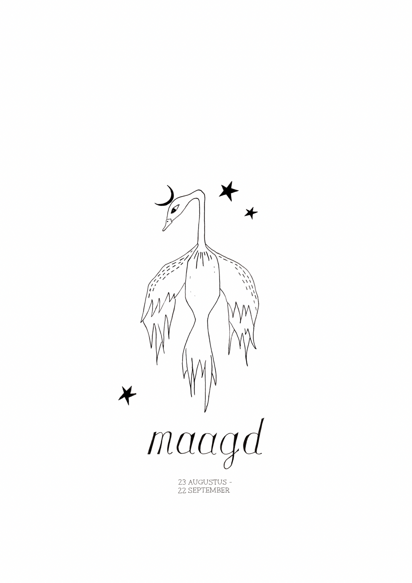 Magische sterrenbeeld maagd poster atelier Fabel