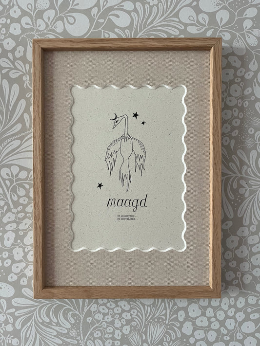 Magische sterrenbeeld maagd poster atelier Fabel met en zonder lijst