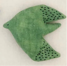stoffen groene vogel