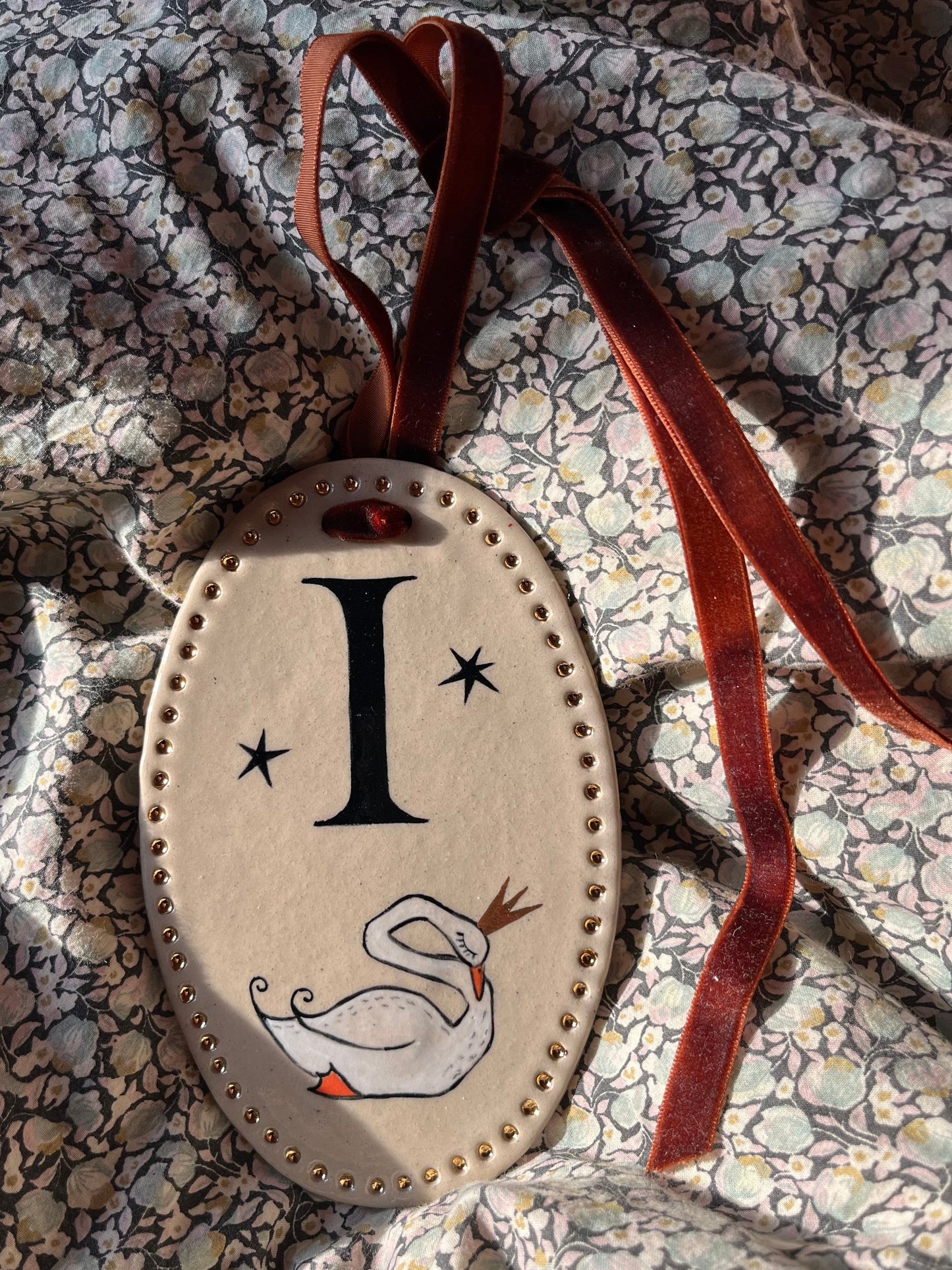 Initiaal bordje goud accent