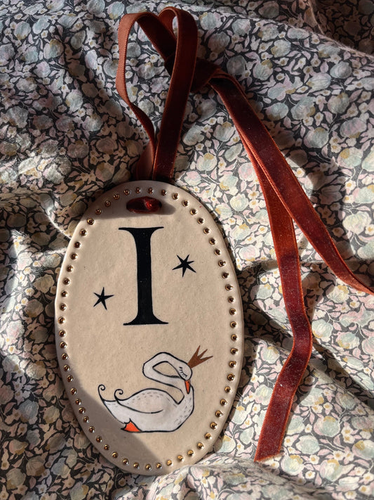 Initiaal bordje goud accent