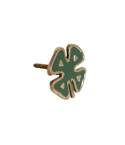 Deurknop messing lucky klaver