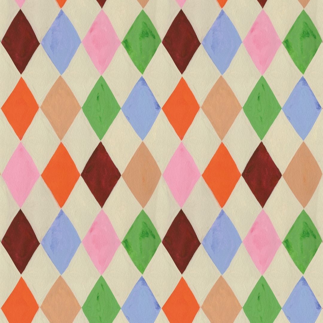 Behangstaal Meet me at the Wall - Harlequin multicolor - Aniek Bartels