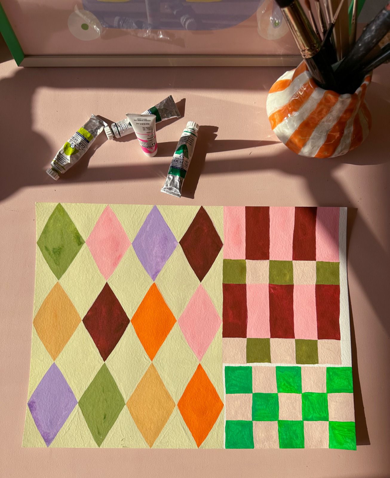 Behangstaal Meet me at the Wall - Harlequin multicolor - Aniek Bartels