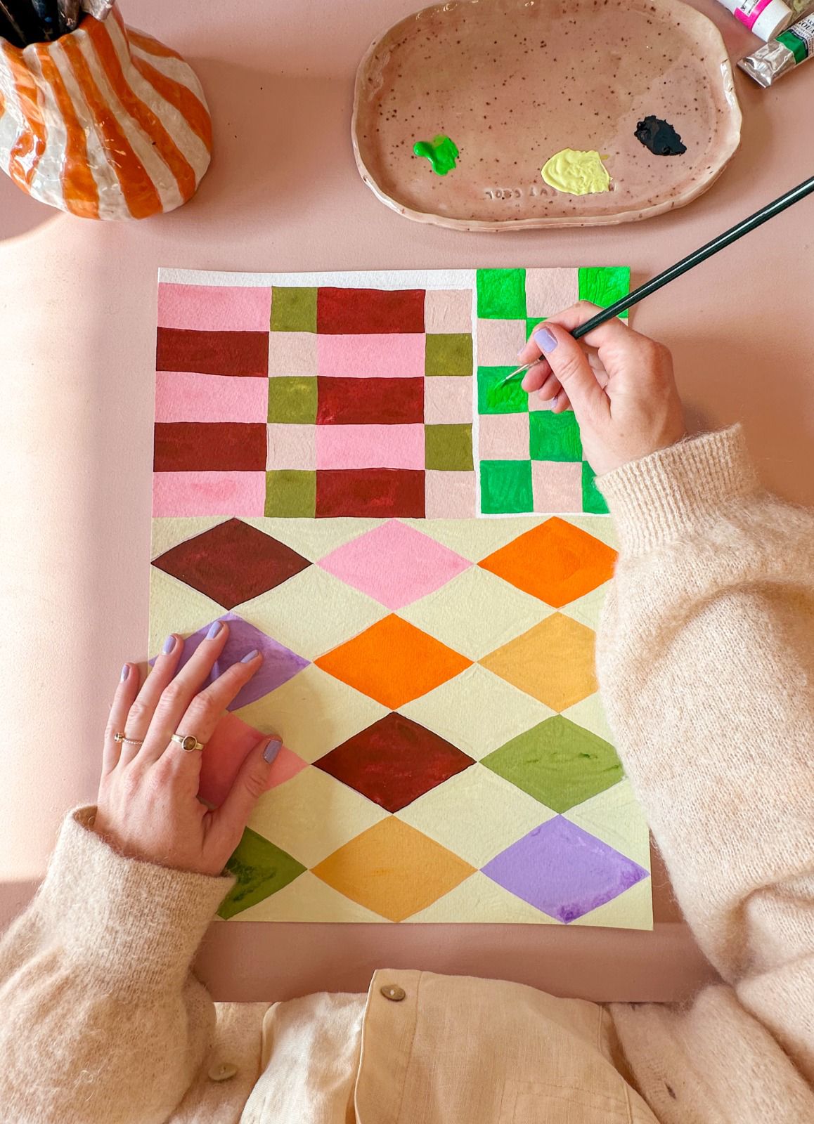 Kinderbehang Meet me at the Wall - Harlequin multicolor - Aniek Bartels