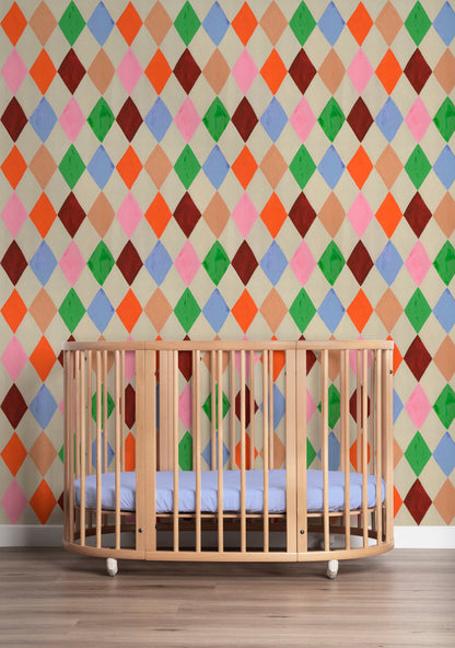 Kinderbehang Meet me at the Wall - Harlequin multicolor - Aniek Bartels