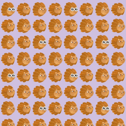 Kinderbehang Meet me at the Wall - Lion head - Lilac - Aniek Bartels