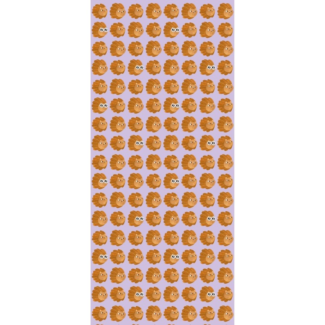 Kinderbehang Meet me at the Wall - Lion head - Lilac - Aniek Bartels