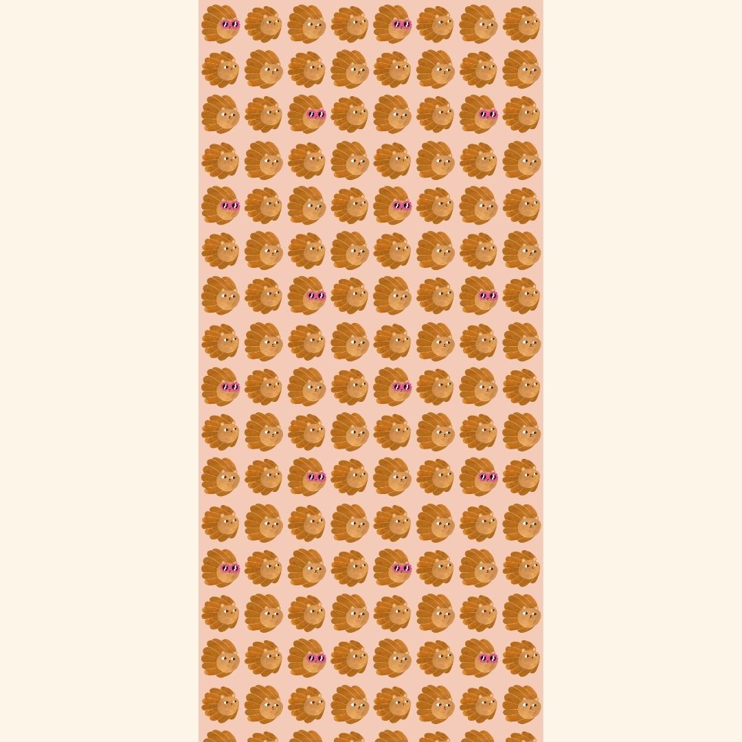 Kinderbehang Meet me at the Wall - Lion head - Pale Pink - Aniek Bartels