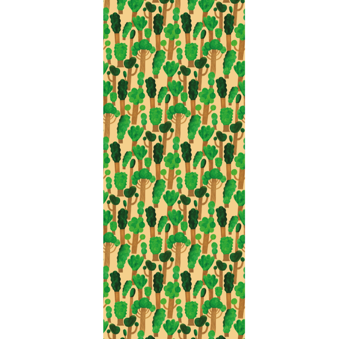 Kinderbehang Meet me at the Wall - Trees - Butter Yellow - Aniek Bartels