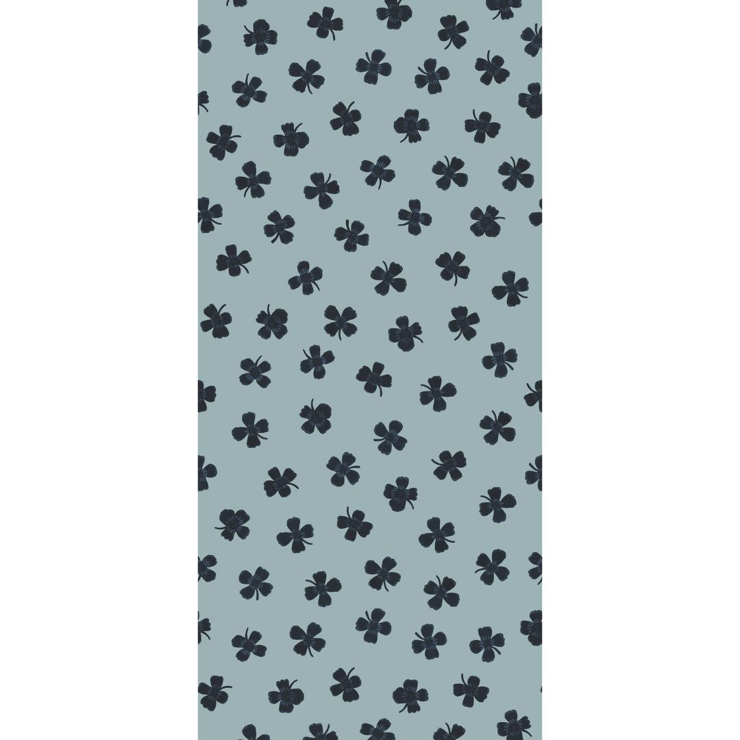 Behang Meet me at the Wall - Lucky Clover - Blue - Joëlle Wehkamp