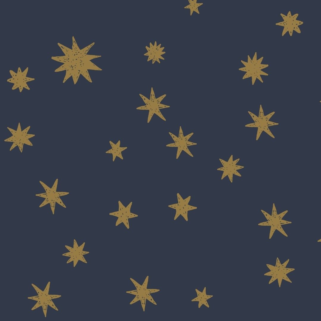 Kinderbehang Meet me at the Wall - Starry Night - Blue - Joëlle Wehkamp