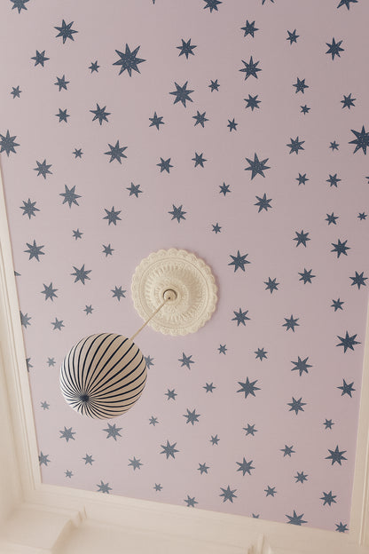 Behangstaal Meet me at the Wall - Starry Night - Lilac - Joëlle Wehkamp