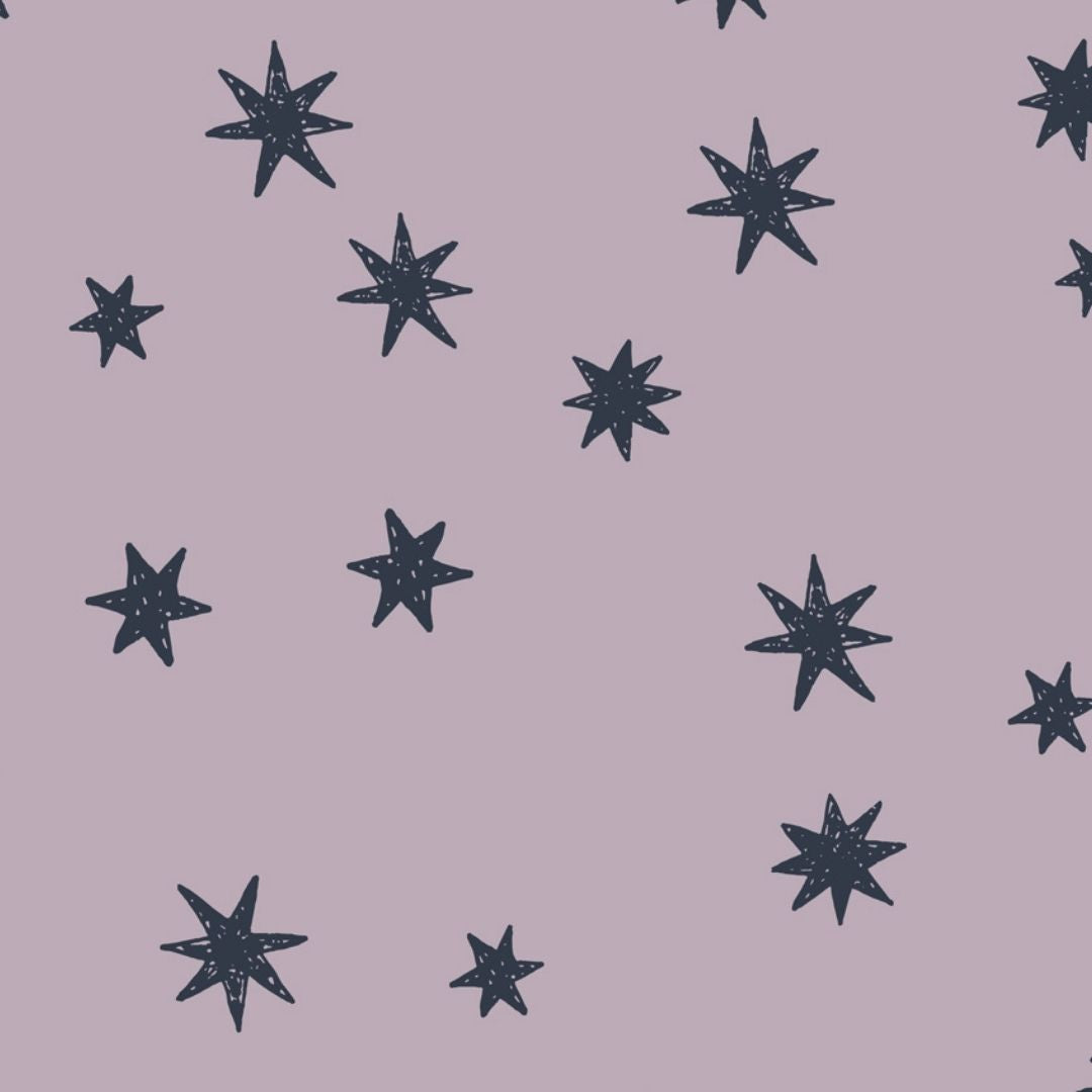 Behangstaal Meet me at the Wall - Starry Night - Lilac - Joëlle Wehkamp