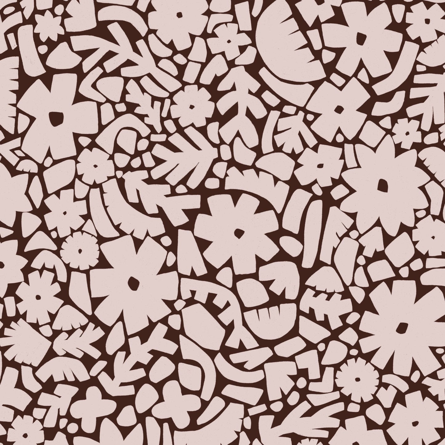 Behang Meet Me at the Wall -  Flowerfield Brown - Naturel Noord