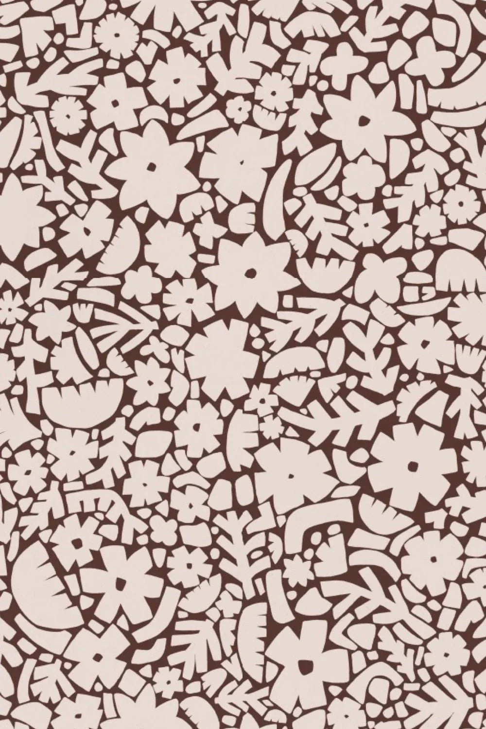 Behang Meet Me at the Wall -  Flowerfield Brown - Naturel Noord