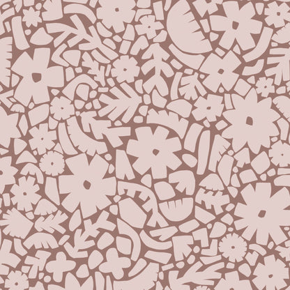Behang Meet Me at the Wall -  Flowerfield Warm Taupe  - Naturel Noord