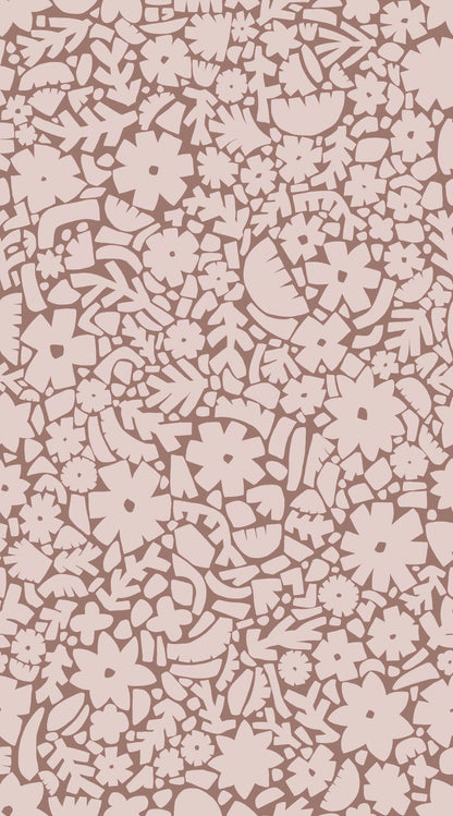 Behang Meet Me at the Wall -  Flowerfield Warm Taupe  - Naturel Noord