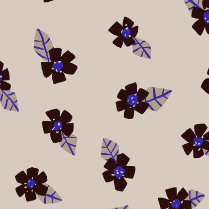 Behangstaal Meet Me at the Wall -  Poppy Flowers Light - Natural Noord