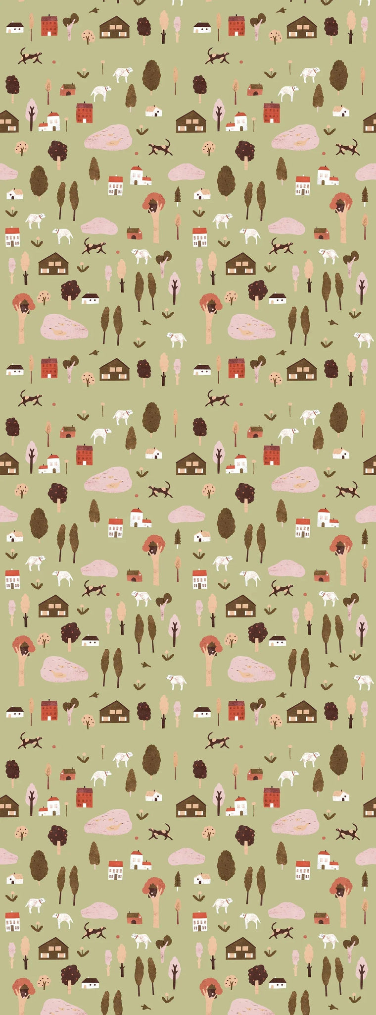 Behangstaal Meet Me at the Wall - Village Olive - Lotte Dirks