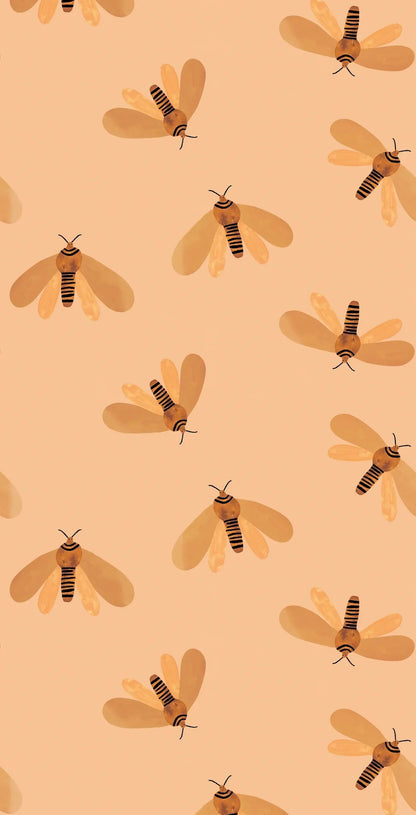 Behangstaal Meet Me at the Wall - Moth Sun - Aniek Bartels