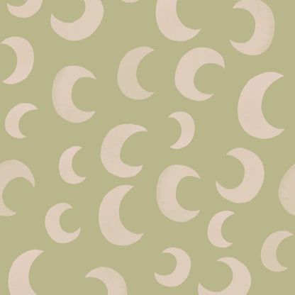 Behangstaal Meet Me at the Wall - Moon Pistache - Aniek Bartels