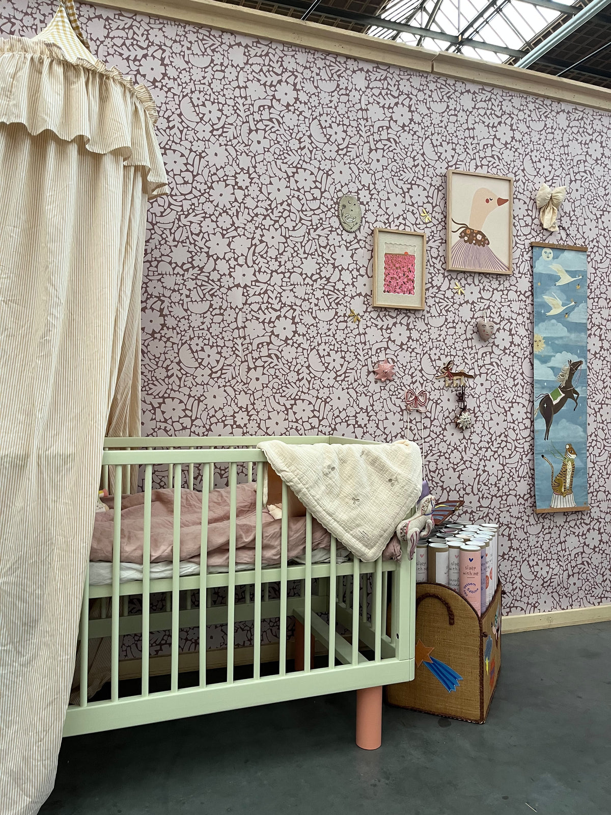 BaboTipi - Hemel Fiori e volant Canopy Mustard